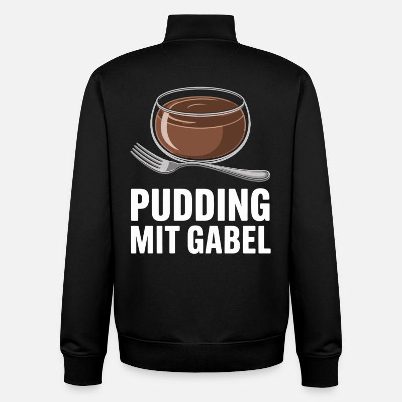 Pudding à la fourchette - Sweat zippé unisexe en coton bio Stanley/Stella - noir