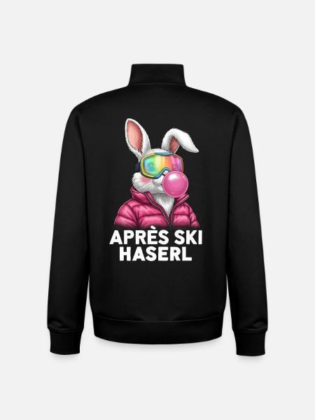 Après-ski bunny Pink Bubble Gum - Unisex Organic Zip Sweatshirt by Stanley/Stella - black