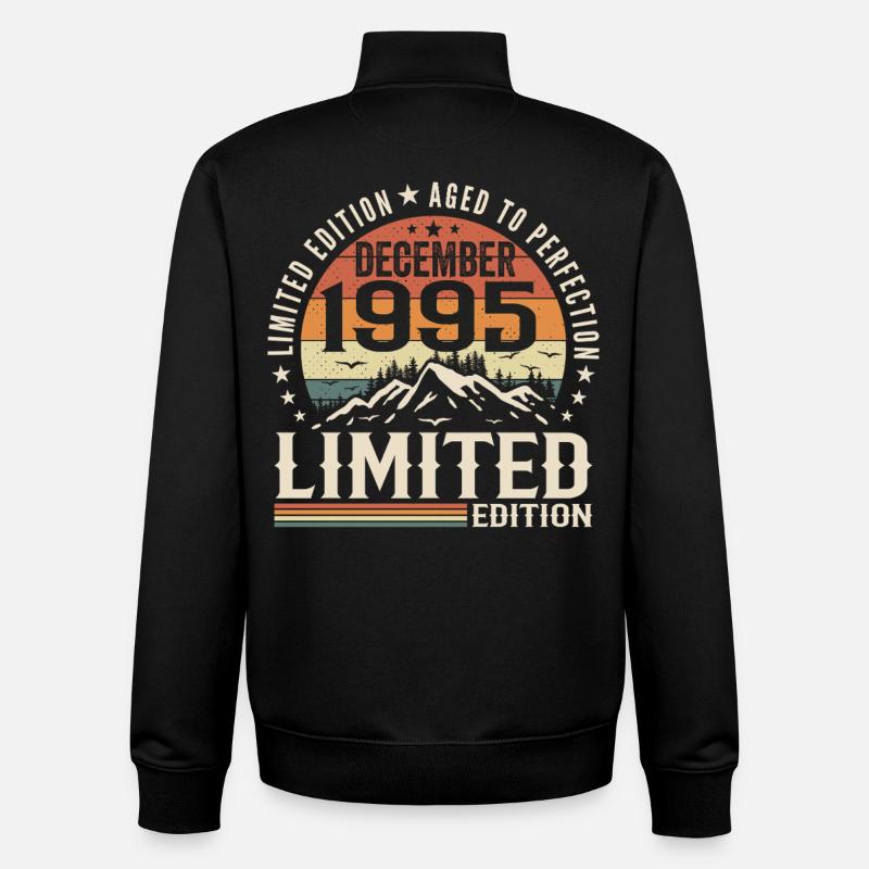 Décembre 1995 - Sweat zippé unisexe en coton bio Stanley/Stella - noir