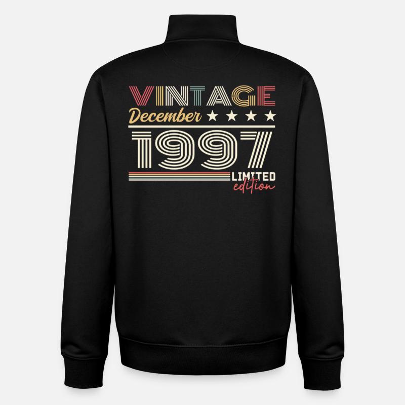 December 1997 gift - Unisex Organic Zip Sweatshirt by Stanley/Stella - black