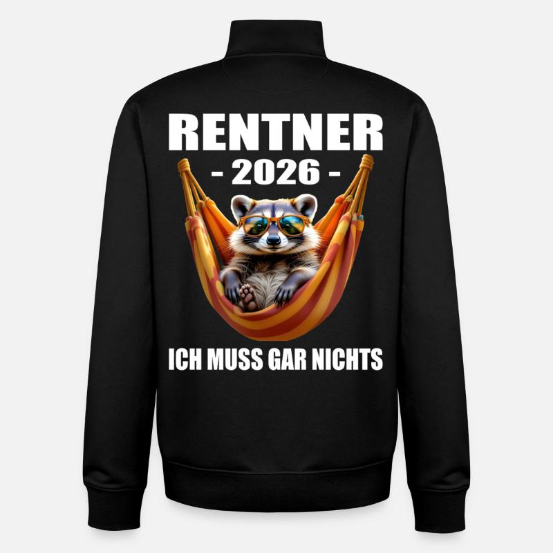 Retraités 2026 - Sweat zippé unisexe en coton bio Stanley/Stella - noir