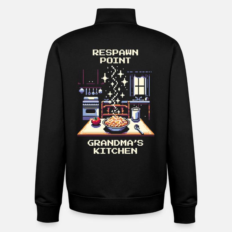 Respawn Point | Großmutters Küche Liebe - Unisex Organic Zip Sweatshirt von Stanley/Stella - Schwarz