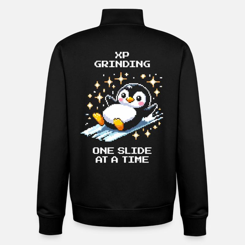Broyage XP | Diapositive Niveau Humour - Sweat zippé unisexe en coton bio Stanley/Stella - noir