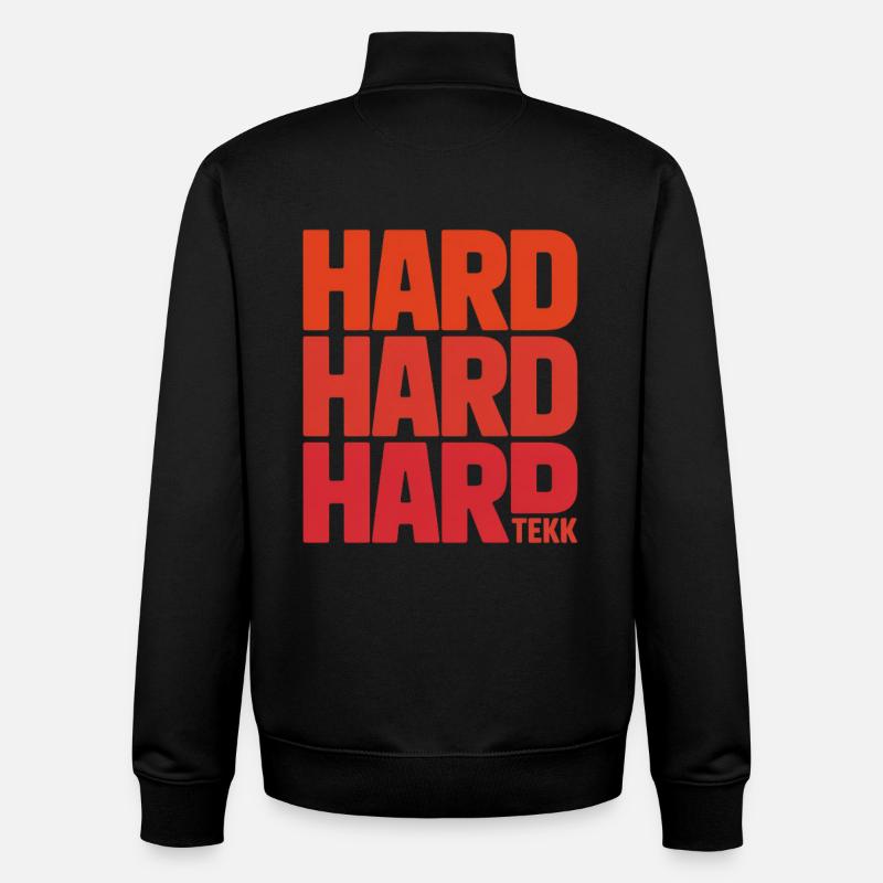 Hardtekk Tekke Allemagne de l’Est - Sweat zippé unisexe en coton bio Stanley/Stella - noir