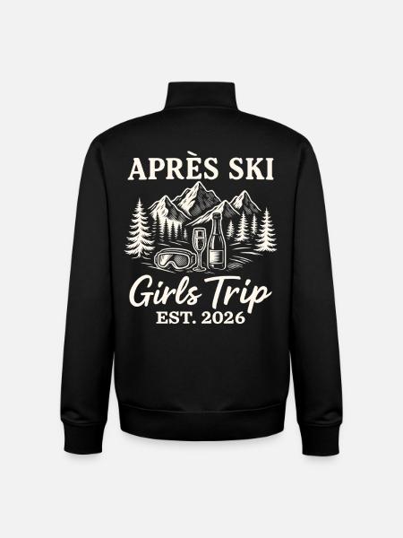 Après Ski Girls Trip 2026 - Unisex Organic Zip Sweatshirt by Stanley/Stella - black