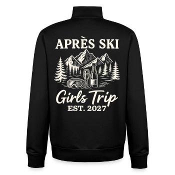  Apres Ski Girls Trip 2027 Mädelsabend Skifahren - Unisex Organic Zip Sweatshirt von Stanley/Stella - Schwarz - Hinten - AI Model Male 185 light (185cm)