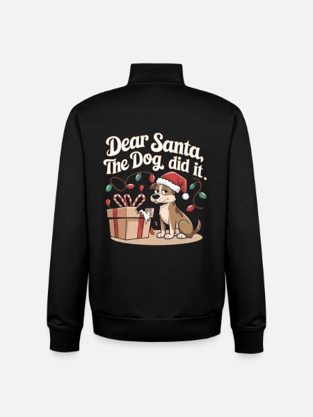 Christmas Dog Humor - Unisex Organic Zip Sweatshirt by Stanley/Stella - black