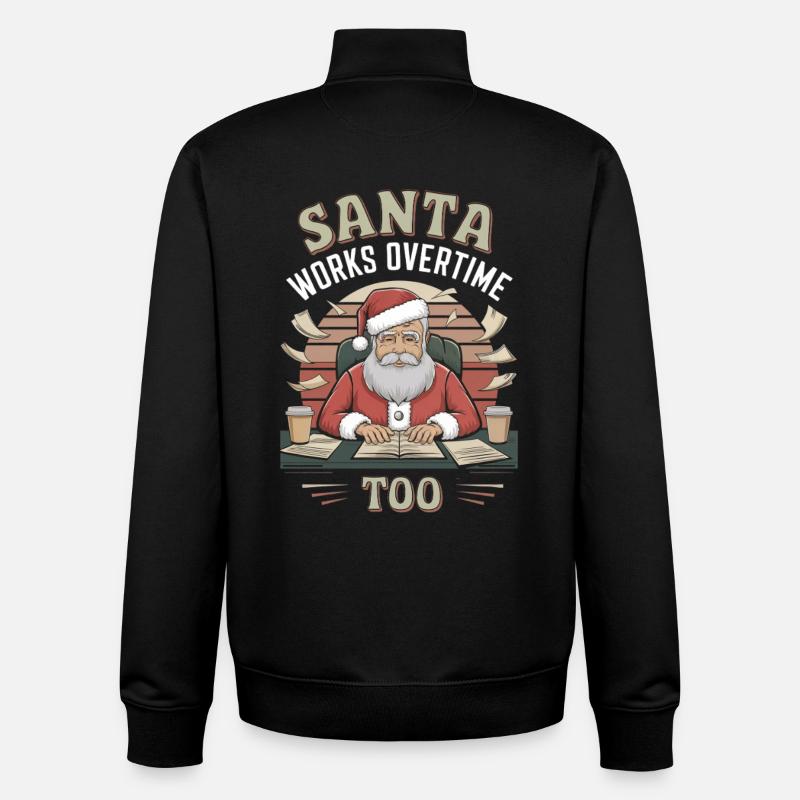 Humour de bureau Noël - Sweat zippé unisexe en coton bio Stanley/Stella - noir