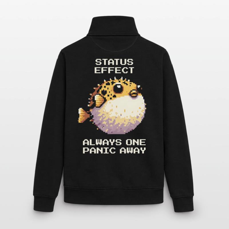 Status Effect: Just a Panic Boost Away | RPG Unisex Organic Zip Sweatshirt by Stanley/Stella