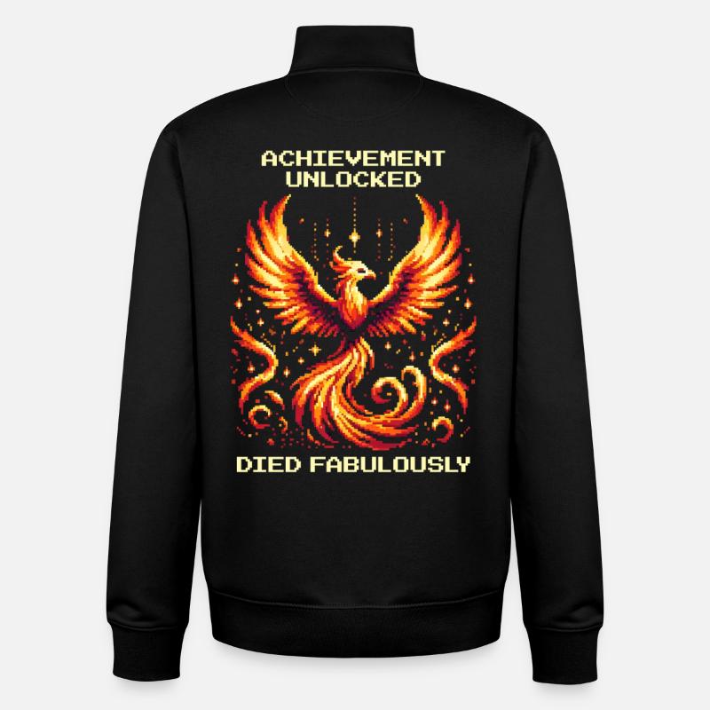 Succès débloqué : Mort fabuleuse | JDR - Sweat zippé unisexe en coton bio Stanley/Stella - noir
