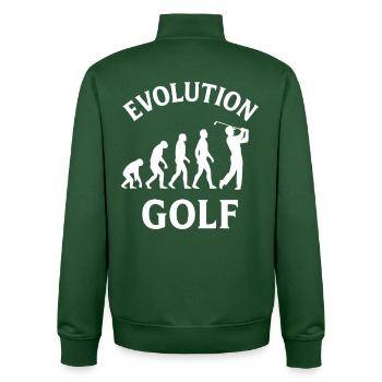 Evolution Golf Lustiges Golfdesign - Unisex Organic Zip Sweatshirt von Stanley/Stella - Flaschengrün - Hinten - AI Model Male 185 dark (185cm)