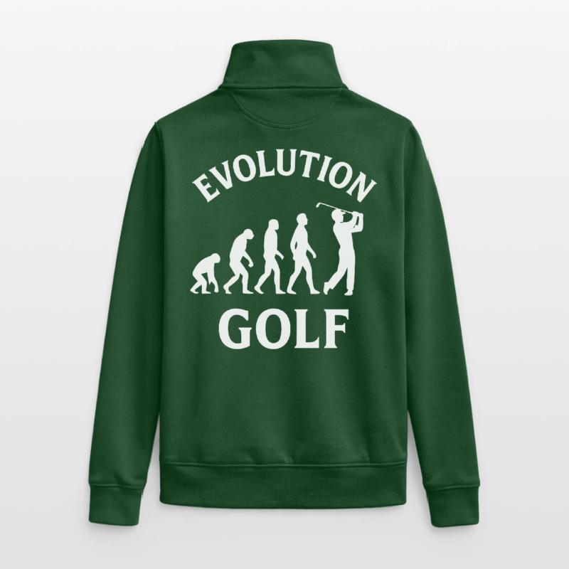 Evolution Golf Drôle de Golf Design Sweat zippé unisexe en coton bio Stanley/Stella