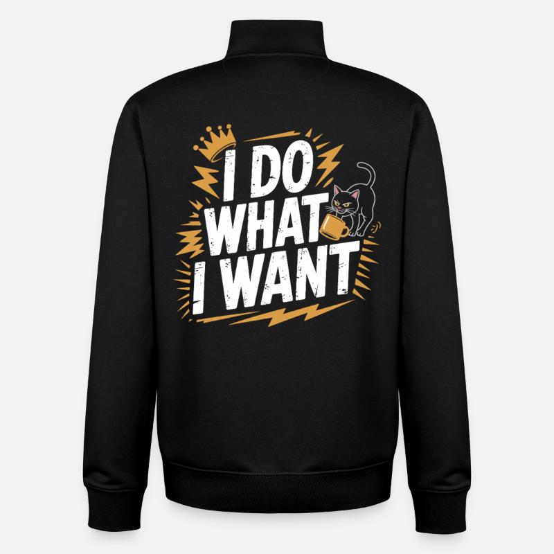 Ich tu, was ich will - Unisex Organic Zip Sweatshirt von Stanley/Stella - Schwarz