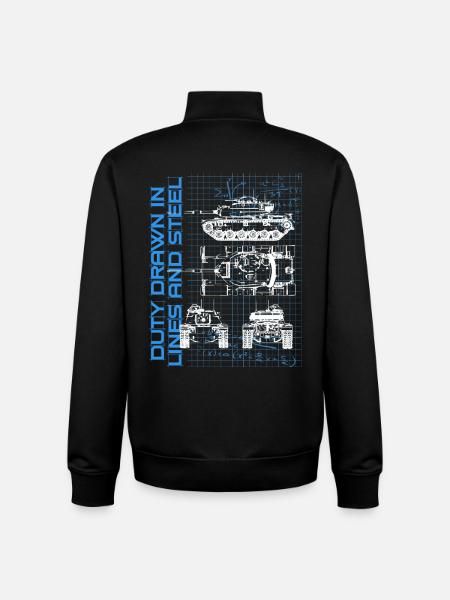 Military Mechanic - Unisex Organic Zip Sweatshirt by Stanley/Stella - black
