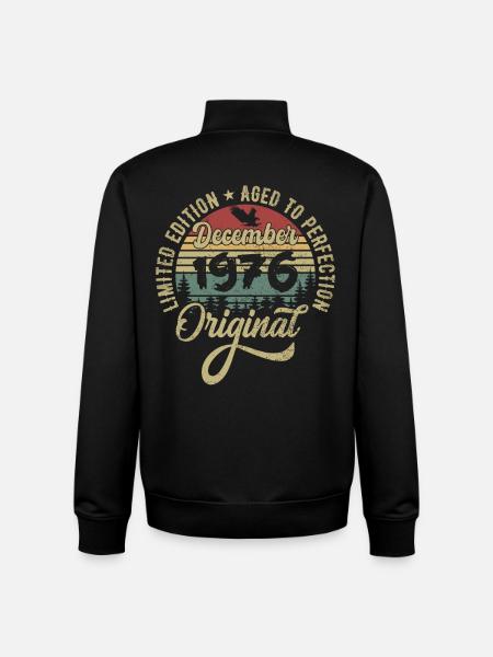 December 1976 - Legend since December 1976 - Unisex Organic Zip Sweatshirt by Stanley/Stella - black