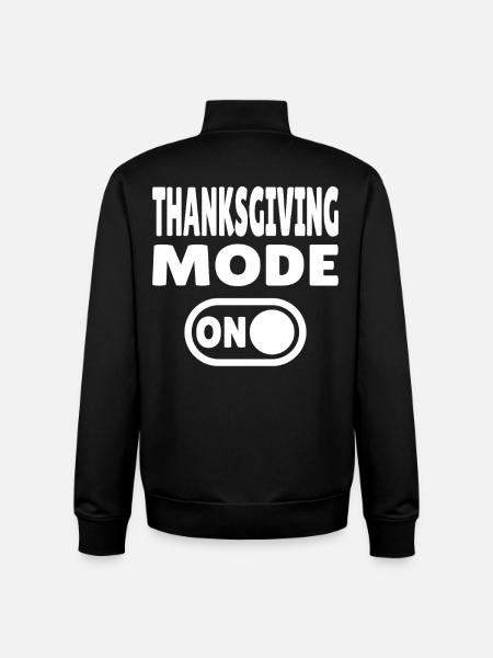 Mode Thanksgiving activé - Sweat zippé unisexe en coton bio Stanley/Stella - noir