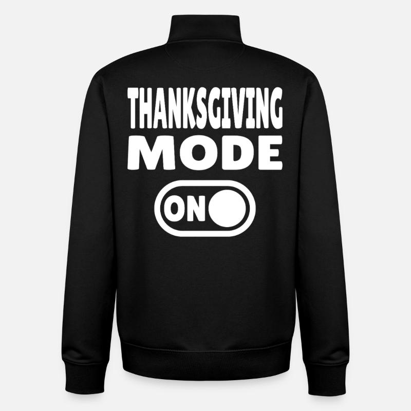 Mode Thanksgiving activé - Sweat zippé unisexe en coton bio Stanley/Stella - noir