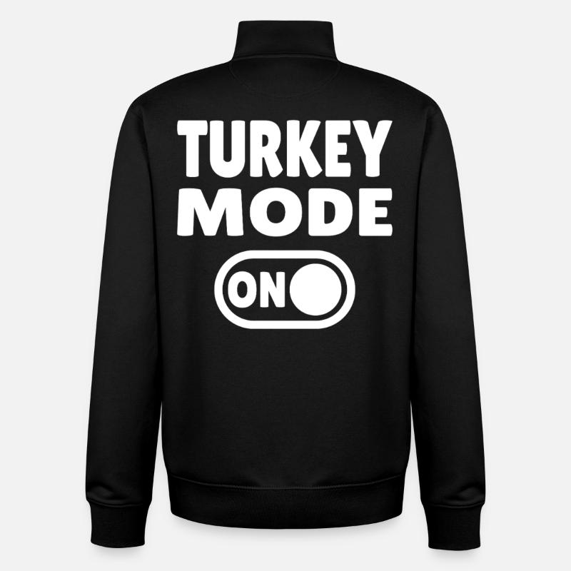 Turkey Mode ON - Unisex Organic Zip Sweatshirt von Stanley/Stella - Schwarz