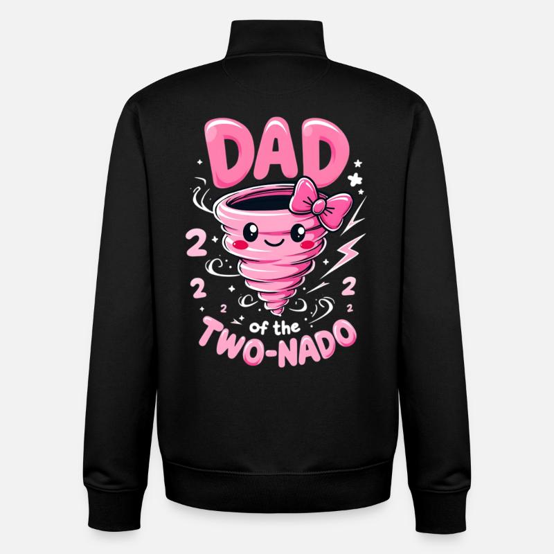Papa ZweiNado - Unisex Organic Zip Sweatshirt von Stanley/Stella - Schwarz
