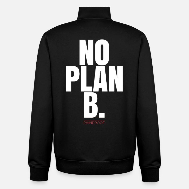 NO PLAN B - Unisex Organic Zip Sweatshirt von Stanley/Stella - Schwarz