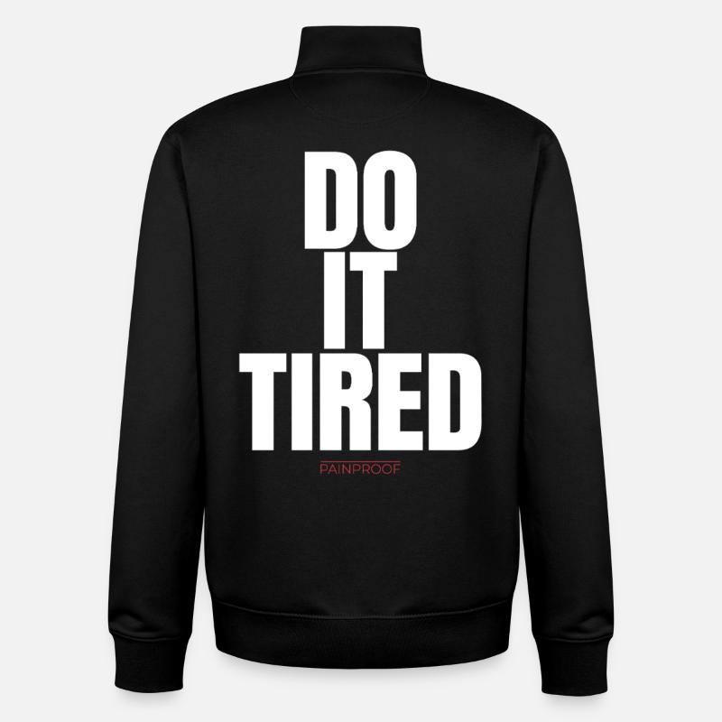 Do It Tired - Unisex Organic Zip Sweatshirt by Stanley/Stella - black