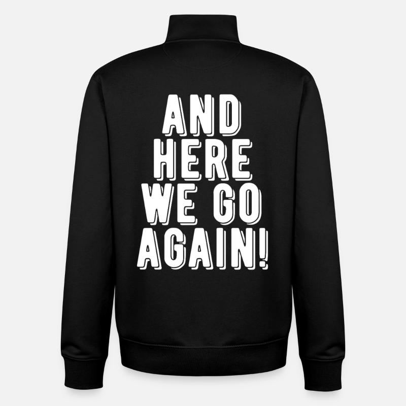 C’est reparti! - Sweat zippé unisexe en coton bio Stanley/Stella - noir