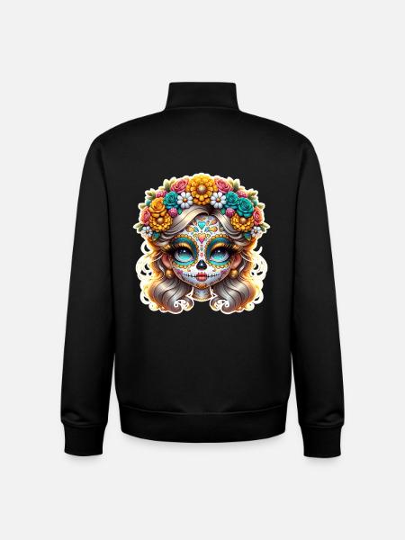 La Catrina - Unisex Organic Zip Sweatshirt by Stanley/Stella - black