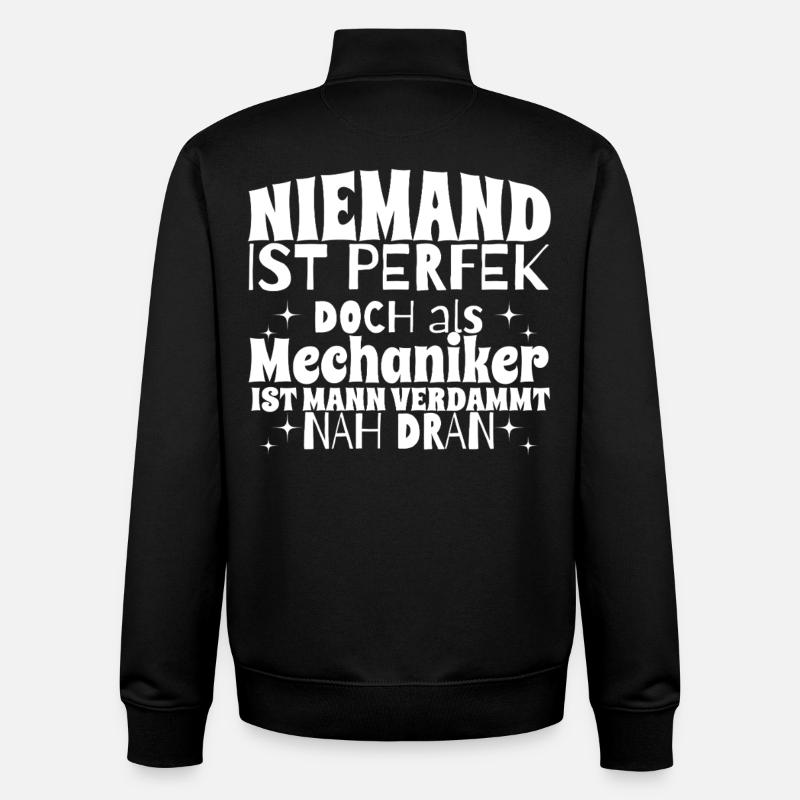 Mechanic Craftsman Gift - Unisex Organic Zip Sweatshirt by Stanley/Stella - black