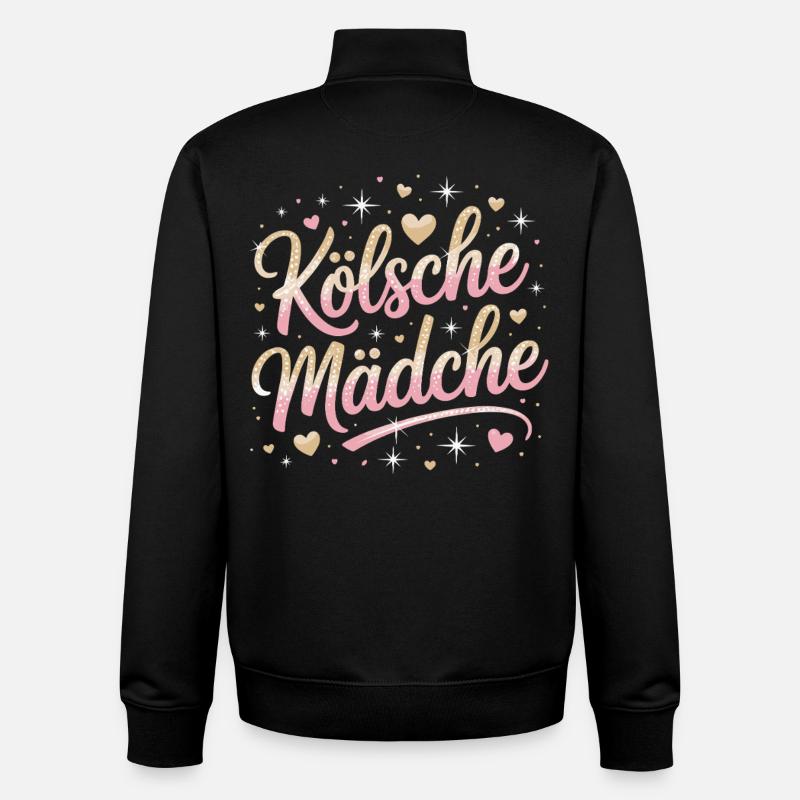 Cologne Filles Carnaval Cologne Filles - Sweat zippé unisexe en coton bio Stanley/Stella - noir