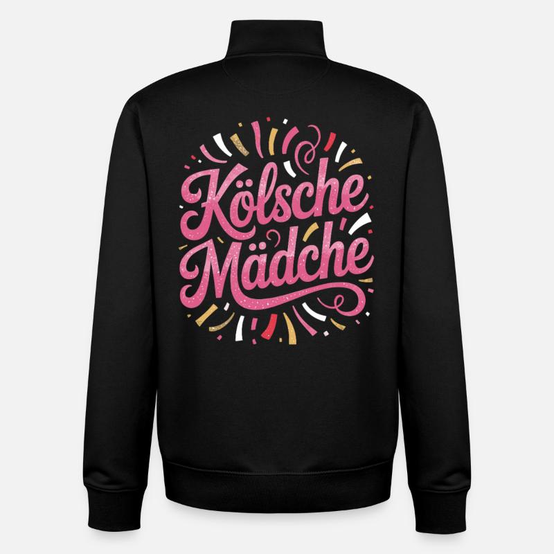 Cologne Filles Carnaval Cologne Filles - Sweat zippé unisexe en coton bio Stanley/Stella - noir