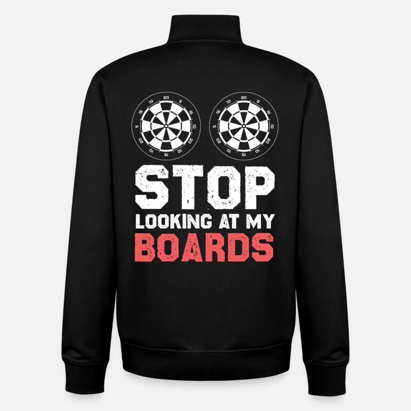 Stop, not on my boards - Unisex Organic Zip Sweatshirt by Stanley/Stella - black