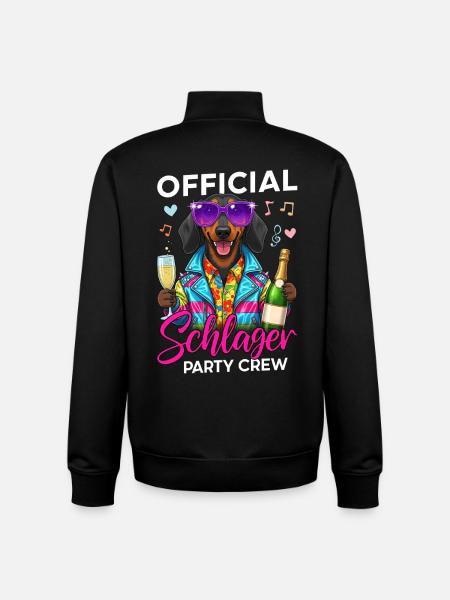 Official Schlager Party Crew - Unisex Organic Zip Sweatshirt by Stanley/Stella - black
