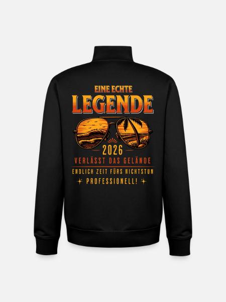 Rente 2026 Legende verlässt das Gelände - Unisex Organic Zip Sweatshirt von Stanley/Stella - Schwarz