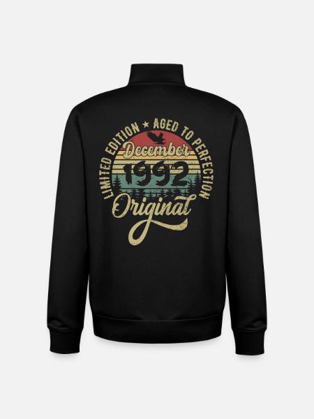 December 1992 - Legend since December 1992 - Unisex Organic Zip Sweatshirt by Stanley/Stella - black