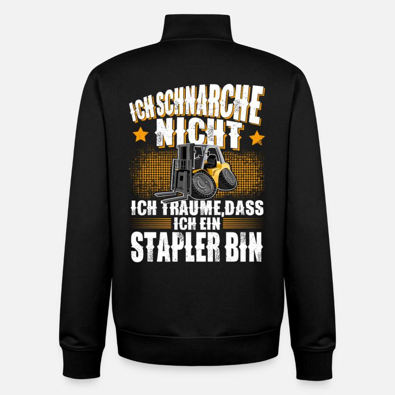 Forklift Stacker - Unisex Organic Zip Sweatshirt by Stanley/Stella - black