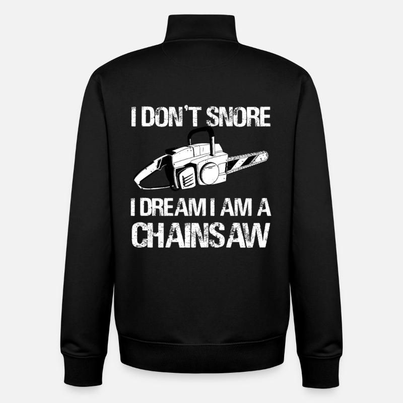 I Dream I Am a Chainsaw - Unisex Organic Zip Sweatshirt von Stanley/Stella - Schwarz