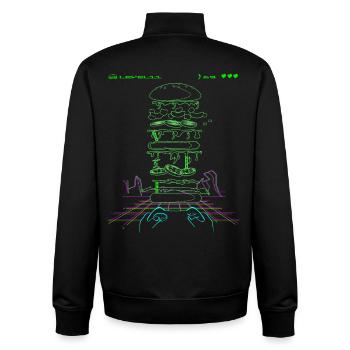 Gaming - Unisex Organic Zip Sweatshirt by Stanley/Stella - black - Back - AI Model Male 185 light (185cm)