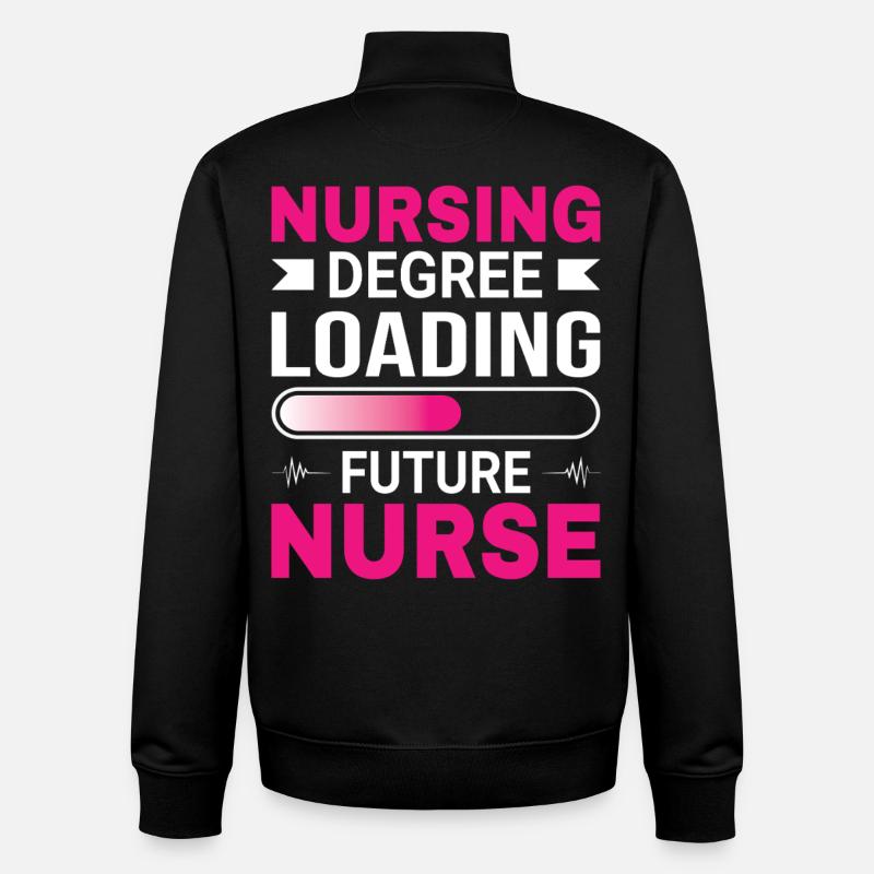Nurse Training - Unisex Organic Zip Sweatshirt by Stanley/Stella - black