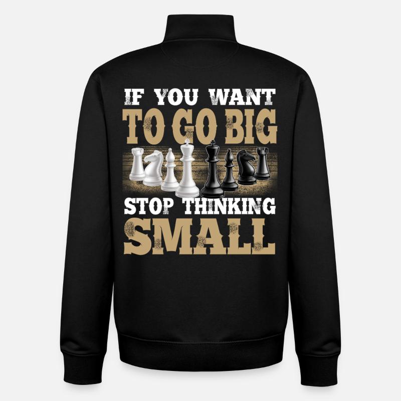 Échecs - Sweat zippé unisexe en coton bio Stanley/Stella - noir