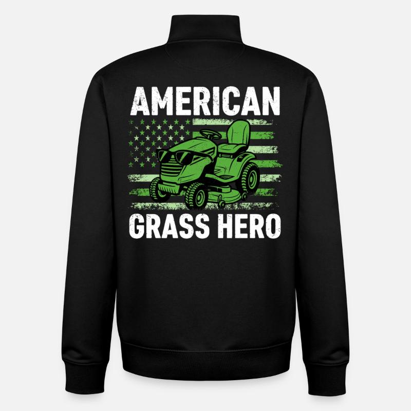 American Grass Hero - Unisex Organic Zip Sweatshirt von Stanley/Stella - Schwarz