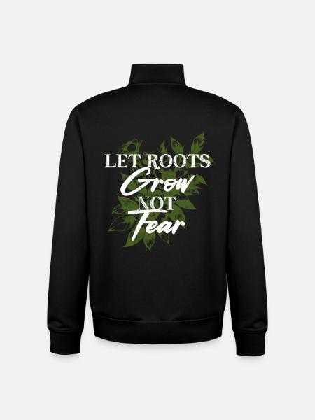 Humanity Equality Let Roots Grow - Unisex Organic Zip Sweatshirt by Stanley/Stella - black
