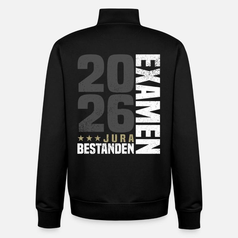 Examen de droit 2026 - Sweat zippé unisexe en coton bio Stanley/Stella - noir