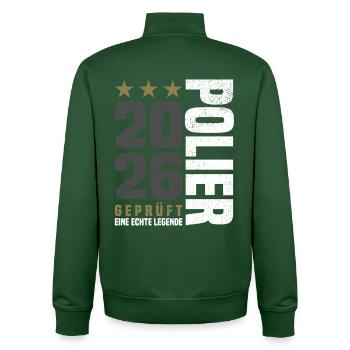 Geprüfter Polier 2026 - Unisex Organic Zip Sweatshirt von Stanley/Stella - Flaschengrün - Hinten - AI Model Male 185 dark (185cm)