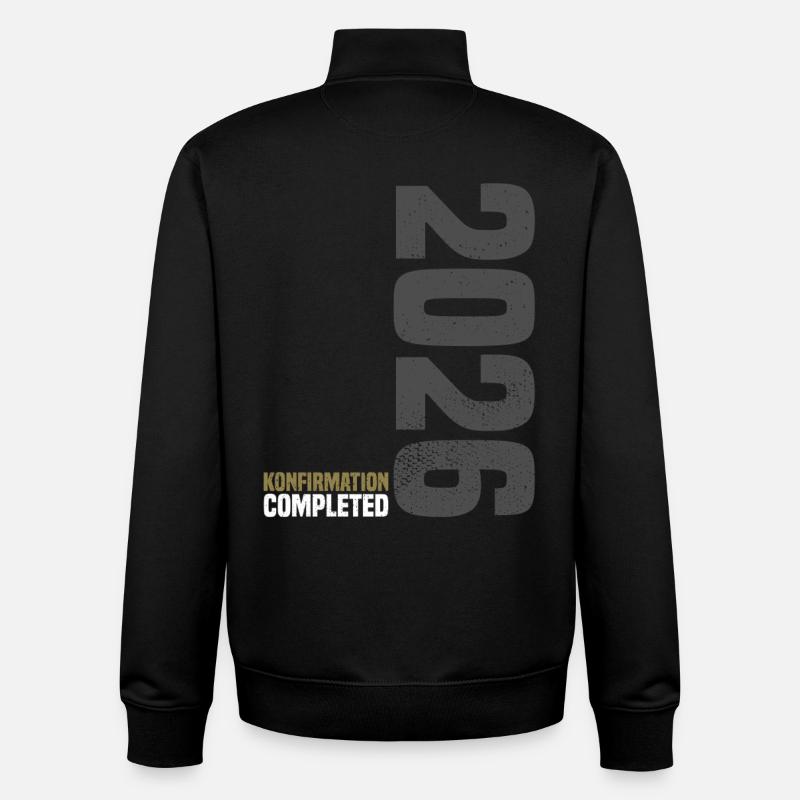 Félicitations Confirmation 2026 - Sweat zippé unisexe en coton bio Stanley/Stella - noir