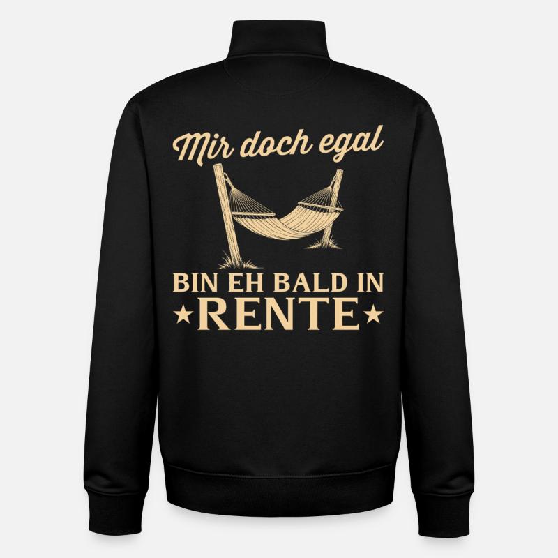 Ruhestand Hängematte - Eh bald in Rente - Unisex Organic Zip Sweatshirt von Stanley/Stella - Schwarz