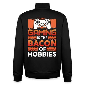 Gaming - Unisex Organic Zip Sweatshirt von Stanley/Stella - Schwarz - Hinten - AI Model Male 185 light (185cm)