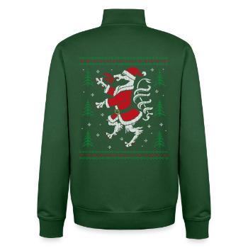 STEIRISCHE WEIHNACHTEN UGLY CHRISTMAS STEIERMARK - Unisex Organic Zip Sweatshirt von Stanley/Stella - Flaschengrün - Hinten - AI Model Male 185 dark (185cm)