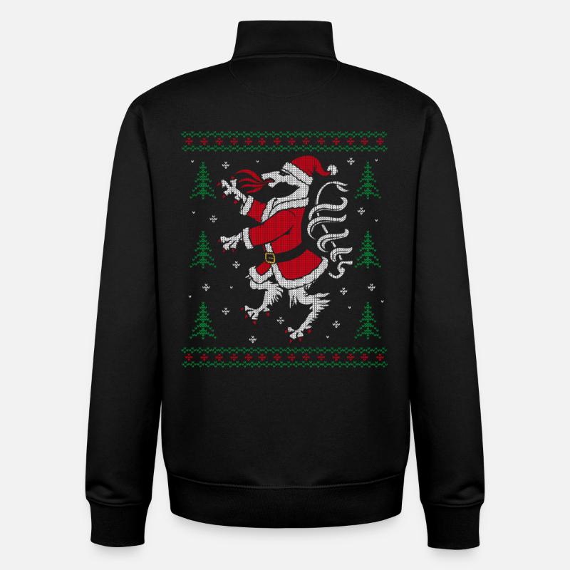 STYRIAN CHRISTMAS UGLY CHRISTMAS STYRIA - Unisex Organic Zip Sweatshirt by Stanley/Stella - black