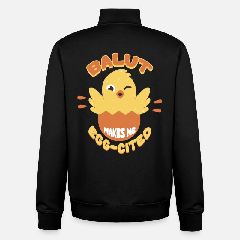 Balut Makes Me Egg-Cited Phillippinen - Unisex Organic Zip Sweatshirt von Stanley/Stella - Schwarz
