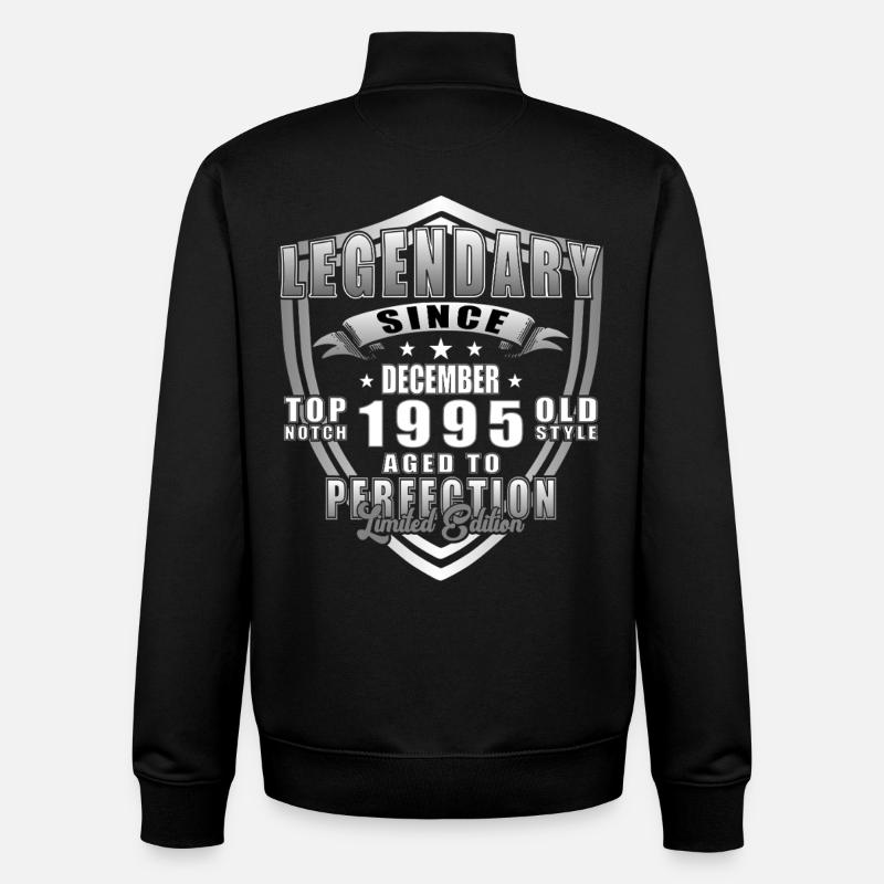 Décembre 1995 Jubilé 1995 Légendes Décembre - Sweat zippé unisexe en coton bio Stanley/Stella - noir